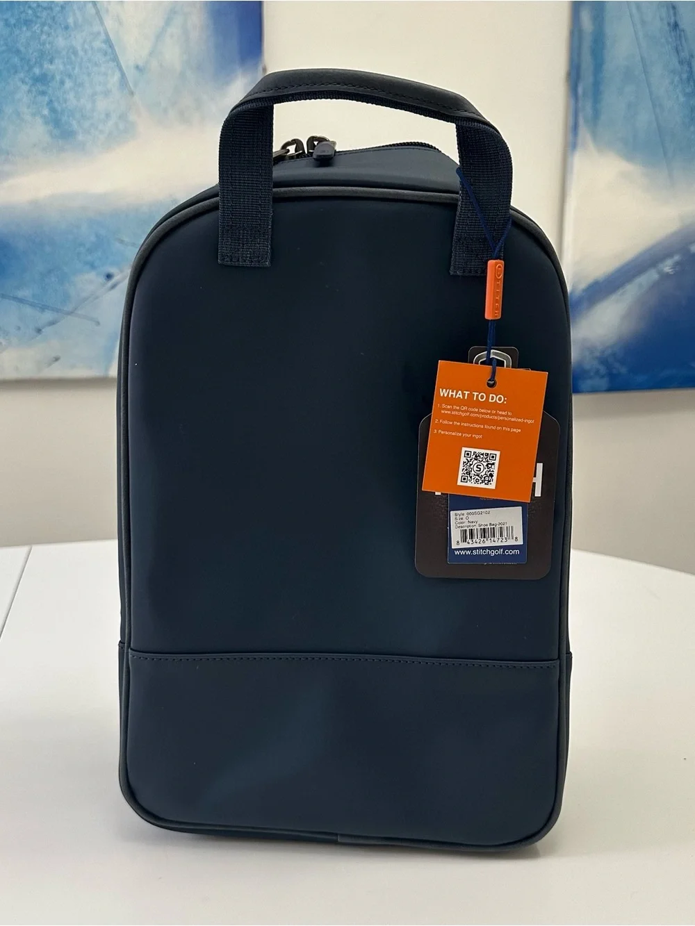 NWT Stitch Golf Shoe Bag Navy Water/Stain Resistant